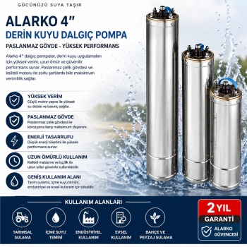 4 İnç 1.5 HP 1.1 kW 380 Volt Alarko Dalgıç Pompa Motoru