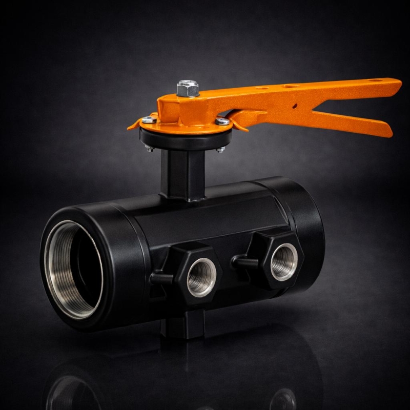 2 1/2 İçten Dişli 4 Yollu Gübreleme Vanası Polyamid Gövde