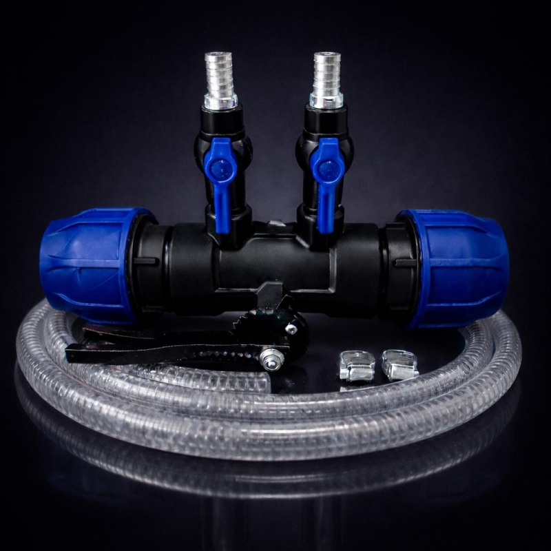 2 Plastik Polyamid Gövde Kaplin Başlık Dört Yollu Ara Gübreleme Vanası Seti