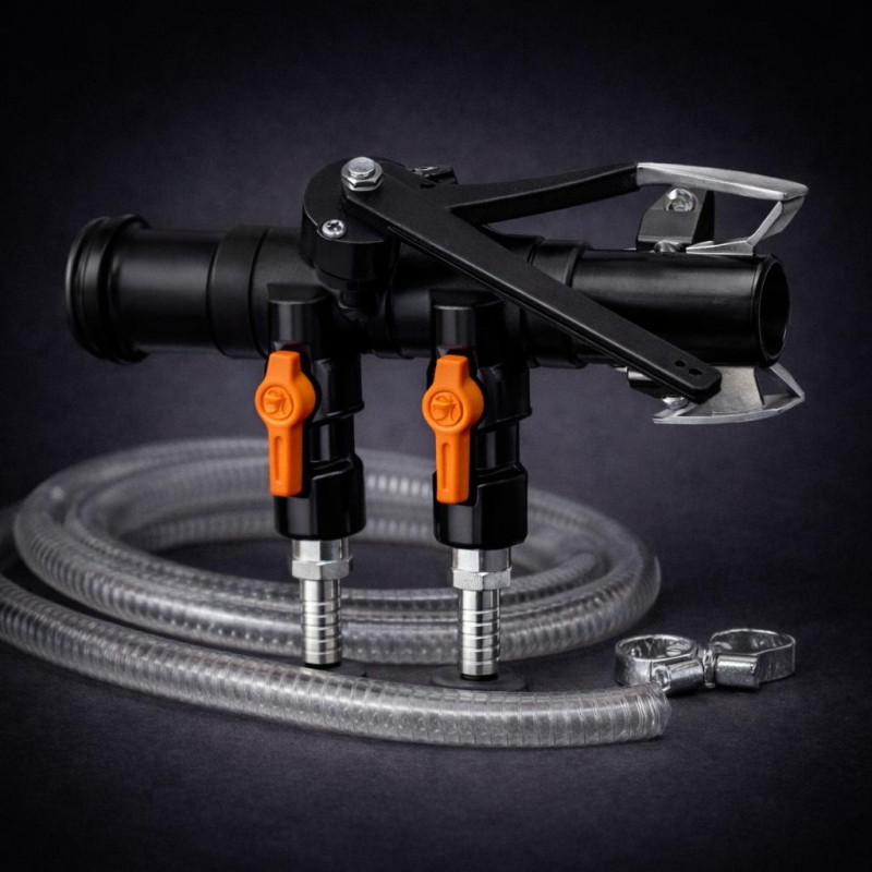 2 1/2 Plastik Polyamid Gövde Mandallı Plastik Başlık Dört Yollu Ara Gübreleme Vanası Seti 