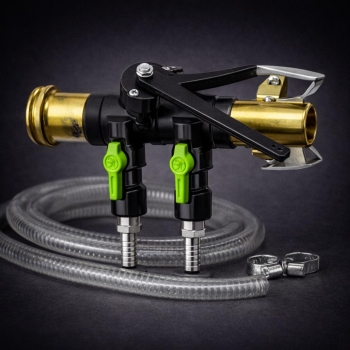 6 Plastik Polyamid Gövde Mandallı Metal Başlık Dört Yollu Ara Gübreleme Vanası Seti 