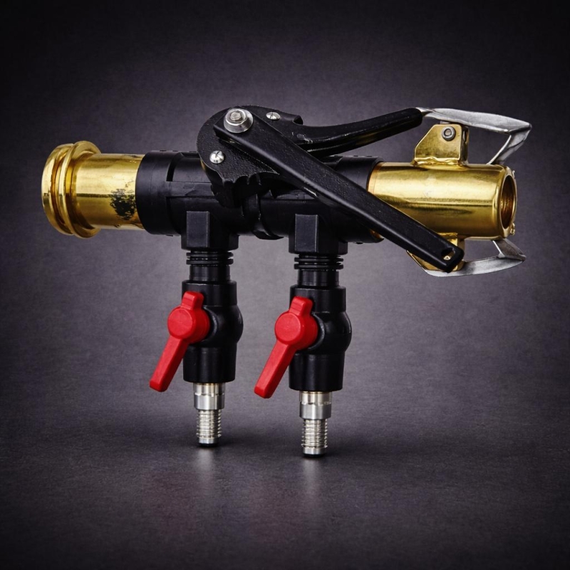 6 Plastik Polyamid Gövde Mandallı Metal Başlık Dört Yollu Ara Gübreleme Vanası Seti 